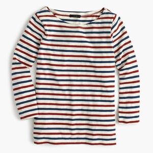 J.Crew Striped Top Navy/Ivory/Red XXS Brand New with tags
